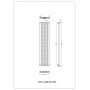 Luxrad Ring RIN16003529003ZDC grzejnik dekoracyjny 160x35.2 cm podłączenie dolne biały zdj.2