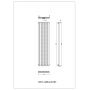 Luxrad Ring RIN1600410S007ZDC grzejnik dekoracyjny 160x41 cm podłączenie dolne grafitowy zdj.2