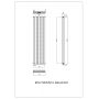 Luxrad Ring Podwójny RINP16004107016ZDC grzejnik dekoracyjny 160x41 cm podłączenie dolne zdj.2