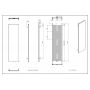 Luxrad V-line VLI15004007016ZDC grzejnik dekoracyjny 150x40 cm podłączenie dolne zdj.3