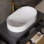Meissen Keramik Werta K691002 umywalka 60x35 cm owalna nablatowa biała zdj.7