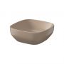 Meissen Keramik Farva K712032 umywalka 38x38 cm kwadratowa nablatowa brąz/beż zdj.1