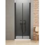 New Trendy New Soleo Black D0213A drzwi prysznicowe 70 cm uchylne czarny mat/szkło przezroczyste zdj.1