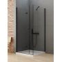 New Trendy New Soleo Black D0234A/D0114B kabina prysznicowa 80x80 cm kwadratowa czarny mat/szkło przezroczyste zdj.1