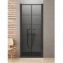 New Trendy New Soleo Black D0280A drzwi prysznicowe 80 cm uchylne czarny mat/szkło przezroczyste zdj.1