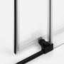 New Trendy Prime Black D0318A drzwi prysznicowe 110 cm rozsuwane czarny mat/szkło przezroczyste zdj.6