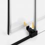 New Trendy Prime Black D0322A drzwi prysznicowe 130 cm rozsuwane czarny mat/szkło przezroczyste zdj.7