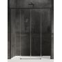 New Trendy Prime Black D0341A drzwi prysznicowe 140 cm rozsuwane czarny mat/szkło przezroczyste zdj.1