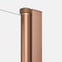 New Trendy New Soleo Copper Brushed D0492A drzwi prysznicowe 100 cm uchylne miedź szczotkowany/szkło przezroczyste zdj.5