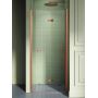 New Trendy New Soleo Copper Brushed D0506A drzwi prysznicowe 100 cm składane miedź szczotkowany/szkło przezroczyste zdj.1