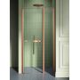 New Trendy New Soleo Copper Brushed D0521AWK drzwi prysznicowe 90 cm uchylne miedź szczotkowany/szkło przezroczyste zdj.1