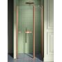 New Trendy New Soleo Copper Brushed D0523A drzwi prysznicowe 110 cm uchylne miedź szczotkowany/szkło przezroczyste zdj.1