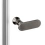 New Trendy New Soleo Gunmetal Brushed D0533A drzwi prysznicowe 80 cm uchylne grafitowy szczotkowany/szkło przezroczyste zdj.6