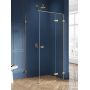New Trendy Avexa Gold Brushed EXK1731 kabina prysznicowa 80x80 cm kwadratowa złoty szczotkowany/szkło przezroczyste zdj.1