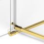 New Trendy Avexa Gold Brushed EXK1732 kabina prysznicowa 90x80 cm prostokątna złoty szczotkowany/szkło przezroczyste zdj.3