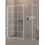 New Trendy New Modus White EXK2311 kabina prysznicowa walk-in 150x100 cm prostokątna biały mat/szkło ze wzorem zdj.1
