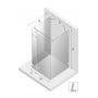 New Trendy Avexa EXK2447 kabina prysznicowa 110x80 cm prostokątna chrom połysk/szkło przezroczyste zdj.2