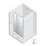 New Trendy Avexa White EXK2695 drzwi prysznicowe 120 cm uchylne biały mat/szkło przezroczyste zdj.2