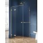 New Trendy Avexa Gold Brushed EXK3014 kabina prysznicowa 110x80 cm prostokątna złoty szczotkowany/szkło przezroczyste zdj.1