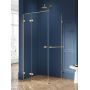 New Trendy Avexa Gold Brushed EXK3023 kabina prysznicowa 100x80 cm prostokątna złoty szczotkowany/szkło przezroczyste zdj.1