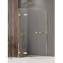 New Trendy Avexa Gold Shine EXK3184 kabina prysznicowa 110x110 cm kwadratowa złoty połysk/szkło przezroczyste zdj.1