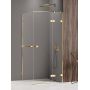 New Trendy Avexa Gold Shine EXK3201 kabina prysznicowa 100x90 cm prostokątna złoty połysk/szkło przezroczyste zdj.1