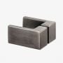 New Trendy Avexa Gunmetal Brushed EXK3418 kabina prysznicowa 100x100 cm kwadratowa szczotkowany/szkło przezroczyste zdj.6