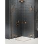 New Trendy Avexa Copper Brushed EXK3668 kabina prysznicowa 110x80 cm prostokątna miedź szczotkowany/szkło przezroczyste zdj.1
