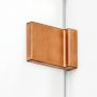 New Trendy Avexa Copper Brushed EXK3819 kabina prysznicowa 80x80 cm miedź szczotkowany/szkło przezroczyste zdj.7