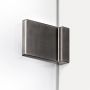 New Trendy Avexa Gunmetal Brushed EXK3829 kabina prysznicowa 80x80 cm szczotkowany/szkło przezroczyste zdj.6