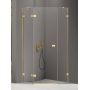 New Trendy Avexa Gold Shine EXK3840 kabina prysznicowa 80x80 cm złoty połysk/szkło przezroczyste zdj.1