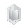New Trendy Avexa White EXK3869 kabina prysznicowa 100x80 cm biały mat/szkło przezroczyste zdj.3