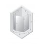 New Trendy Avexa White EXK3872 kabina prysznicowa 100x80 cm biały mat/szkło przezroczyste zdj.2