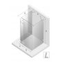 New Trendy Eventa EXK4581 kabina prysznicowa 100x90 cm prostokątna chrom połysk/szkło przezroczyste zdj.2