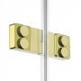 New Trendy Eventa Gold Shine EXK4678 drzwi prysznicowe 110 cm uchylne złoty połysk/szkło przezroczyste zdj.4