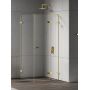 New Trendy Eventa Gold Shine EXK4724 kabina prysznicowa 120x80 cm prostokątna złoty połysk/szkło przezroczyste zdj.1