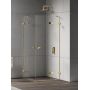 New Trendy Eventa Gold Shine EXK4762 kabina prysznicowa 110x100 cm prostokątna złoty połysk/szkło przezroczyste zdj.1
