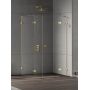 New Trendy Eventa Gold Shine EXK4774 kabina prysznicowa 110x80 cm prostokątna złoty połysk/szkło przezroczyste zdj.1