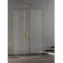 New Trendy Eventa Gold Shine EXK4832 kabina prysznicowa 100x100 cm kwadratowa złoty połysk/szkło przezroczyste zdj.1