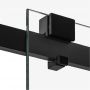 New Trendy Softi X Black EXK5351 drzwi prysznicowe 100 cm rozsuwane czarny mat/szkło przezroczyste zdj.4
