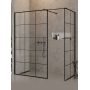 New Trendy New Modus Black EXK5651 kabina prysznicowa walk-in 150x100 cm prostokątna czarny mat/szkło ze wzorem zdj.1