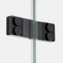 New Trendy Eventa Black Chrome EXK6136 drzwi prysznicowe 120 cm uchylne czarny połysk/szkło przezroczyste zdj.4