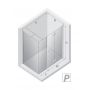 New Trendy New Soleo K0377 kabina prysznicowa 100x80 cm prostokątna chrom połysk/szkło przezroczyste zdj.2