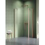 New Trendy New Soleo Copper Brushed K1700 kabina prysznicowa 80x80 cm miedź szczotkowany/szkło przezroczyste zdj.1