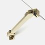 New Trendy New Soleo Light Gold K1902 kabina prysznicowa 80x80 cm kwadratowa złoty połysk/szkło przezroczyste zdj.5