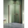 New Trendy New Soleo Copper Brushed K2014 kabina prysznicowa 90x90 cm kwadratowa miedź szczotkowany/szkło przezroczyste zdj.1