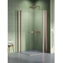 New Trendy New Soleo Copper Brushed K2023 kabina prysznicowa 120x100 cm prostokątna miedź szczotkowany/szkło przezroczyste zdj.1