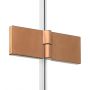 New Trendy New Soleo Copper Brushed K2028 kabina prysznicowa 80x70 cm prostokątna miedź szczotkowany/szkło przezroczyste zdj.9