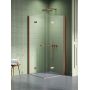 New Trendy New Soleo Copper Brushed K2079 kabina prysznicowa 80x70 cm prostokątna miedź szczotkowany/szkło przezroczyste zdj.1