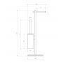 Omnires Modern Project MP60810WM stojak ze szczotką do wc biały zdj.2